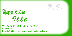 martin ille business card